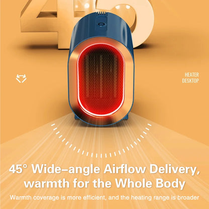1200W Portable Electric Heater Mini Desktop Fan Heater Smart Warm Air Machine Home Bedroom Office Winter Heater