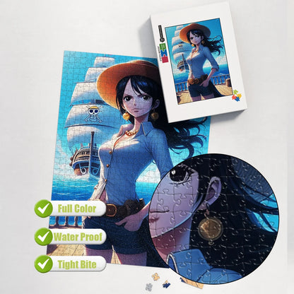 Anime One Piece Nami Cartoon Puzzle Set Jigsaw & Sudoku Combo Logical Mind Games Early Education Learning Toy Best Gift for Kids