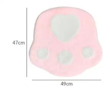 Winter New Cartoon Plush Car Cushion Simple Black White Thickened Anti Slip Women's Auto Seat Pad Cute Interior Modification