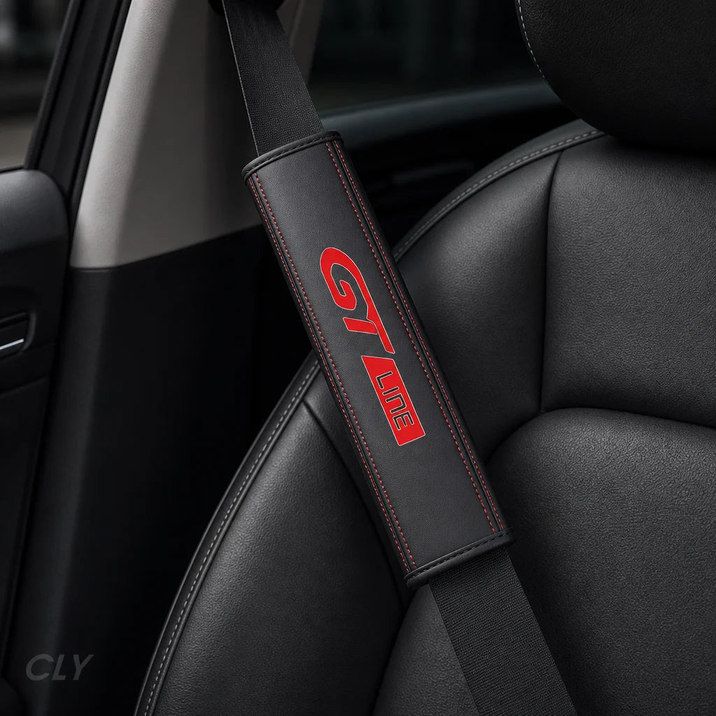 1PCS Car Seat Belt Cover Protector Accessories For Peugeot GT GTline 3008 308 T9 208 508 2008 Rifter 5008 207 206 408 108 4008