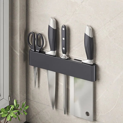 Modern Minimalism Wall-Mounted Kitchen Multi-Functional Shelf Simple Knife Holder Storage Organizer for Kitchen Knives