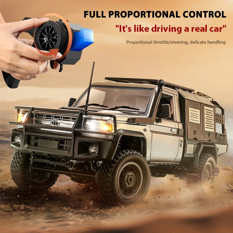 MN82S LC79 2.4G 1/12 Full Scale RC Pickup Short Truck 4WD Remote Control Climbing Off-road Car Toy for Boys Girls Christmas Gift