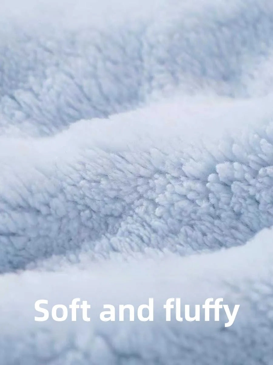 Thickened Coral Fleece Sleep Robe for Women Winter Home Clothes Couples Pajamas Cute Warm Long Cartoon Patterned Robe
