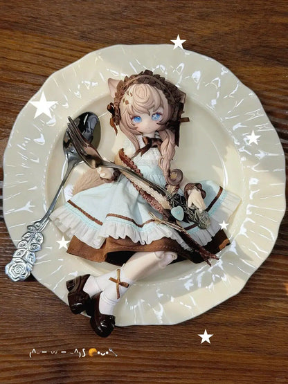 Miaomiaomiao Cifang Bjd Doll One Eighth Scale Articulated Cat Girl Blind Box Cute Trendy Ornament Moonlight Fairy Tale Gift Toy