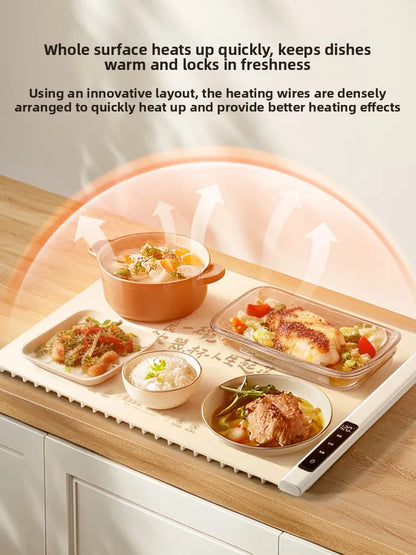 Thickened warming plate, heat preservation board, household winter placemat heater, flexible and rollable for cooking.