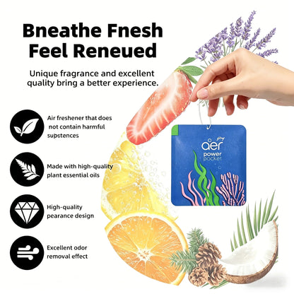 5-20pcs Sea Breeze Air Freshener, 30 Days Long-Lasting Fragrance, Car & Home Deodorizer, Ideal for Bathroom, Wardrobe & Gifting