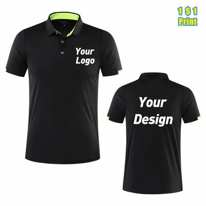 Quick-Drying Breathable Sports Polo Shirt Custom Logo Print Embroidery Design Company Brand Fashion 8 Colors Tops S-6xl  2025
