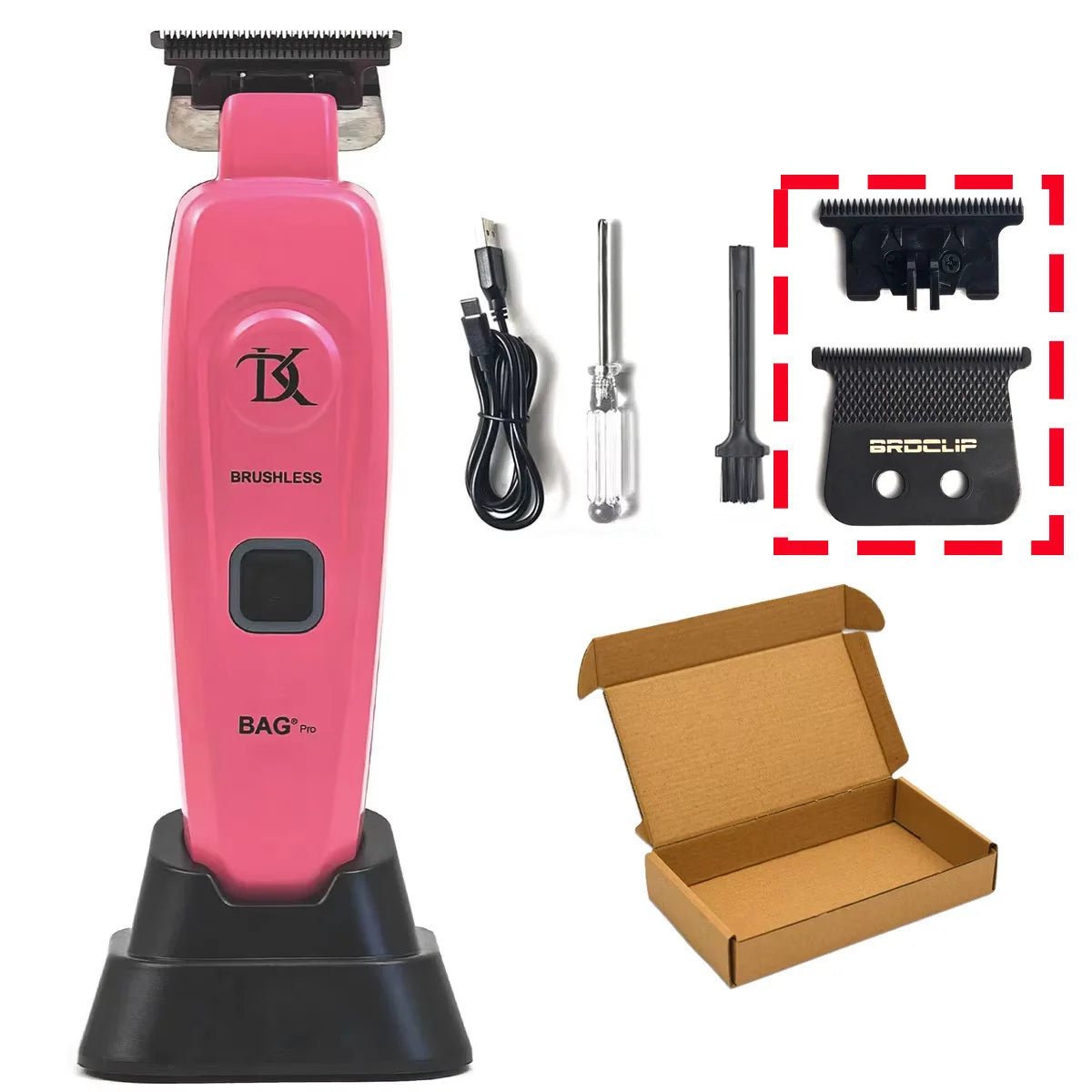 BRDCLIP 7500RPM Brushless Motor Professional Hair Clipper Barber Hair Cutting Machine Kit Salon Hair Trimmer for Men 106 078