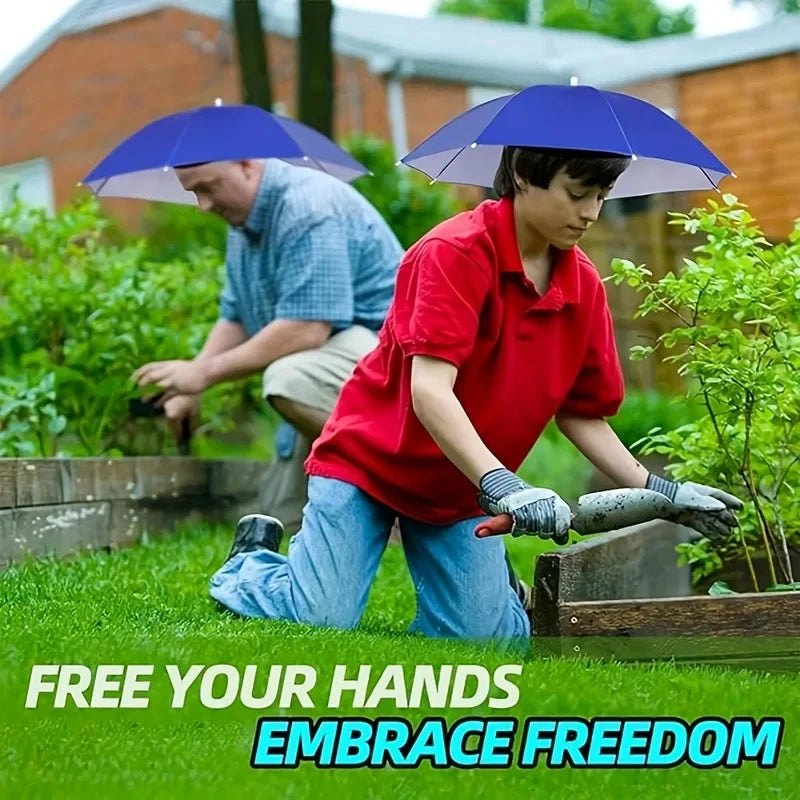 Umbrella hat Head-mounted umbrella Summer rain and sun protection Outdoor fishing Umbrella hat Head-worn umbrella hat