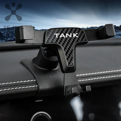 For Great Wall GWM GWM Tank 300 Car Phone Holder Interior Parts Specialized Carbon Fiber Pattern Aromatherapy Holder Accessories