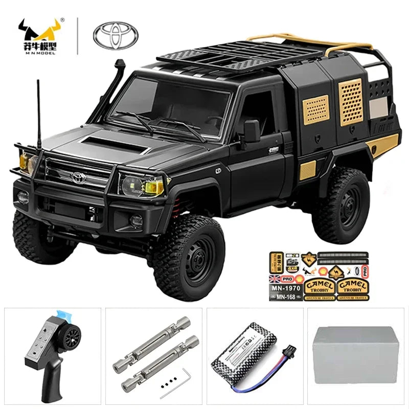MN MN82 1:12 Retro Rc Car With LED Lights Full-scale Simulation LC79 Professional 4WD Remote Control Pickup RC Truck Model Toys