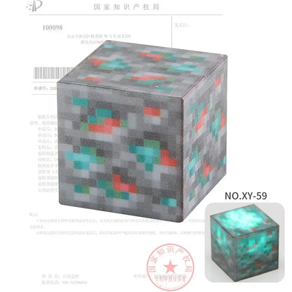 2CM Light-up Magnetic Square Building Blocks Replacement Parts DIY Educational Assembly Street Scene Lamp Bricks Kid Toy