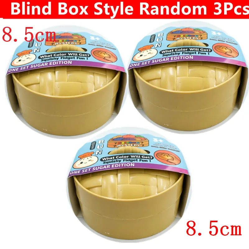 5.5/8.5cm Stress 1-12Pcs Dumpling Squash Toy Dampaline Squishy with Box Dumplings Sensory Squeeze Toy for  Relief Gift Birthday