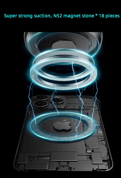 Tesla Model 3/Y: 15W Mag Fast Charge + Airflow Mount, Adjustable/Non-Slip, Nav-Charge Dual, Safe Drive, Luxury Trim