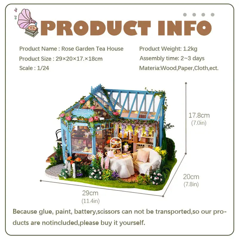 CUTEBEE DIY Dollhouse Wooden Doll Houses Miniature Dollhouse Kit Furniture Casa Music Led Toys for Children Birthday Gift