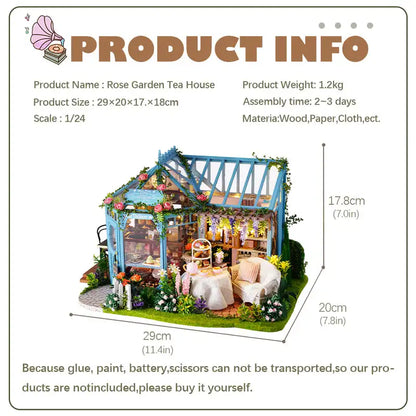 CUTEBEE DIY Dollhouse Wooden Doll Houses Miniature Dollhouse Kit Furniture Casa Music Led Toys for Children Birthday Gift