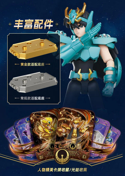 Original Blokees Gold Saint Action Figure Champion Saori Kido Seiya Mu Aiolia Assembly Figure Children Toys Birthday Gift