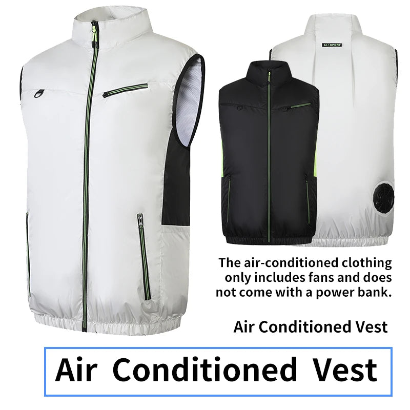 Smart Cooling Air-Conditioned Workwear with Three Adjustable Fan Speeds, Suitable for High-Temperature Outdoor Environments