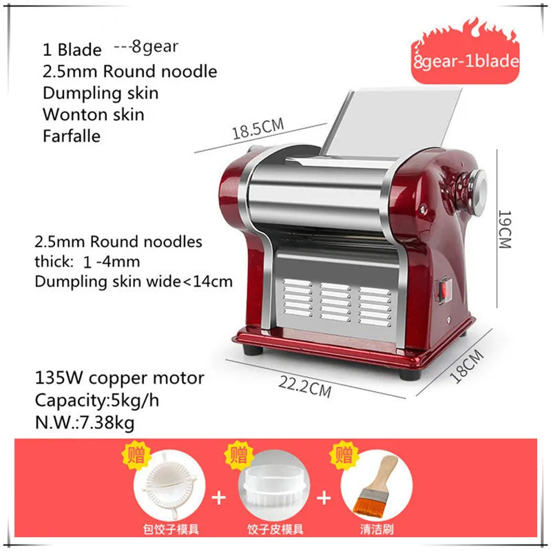 1 blade Home electric automatic small multi-functional pasta maker family special stainless steel noodle machine