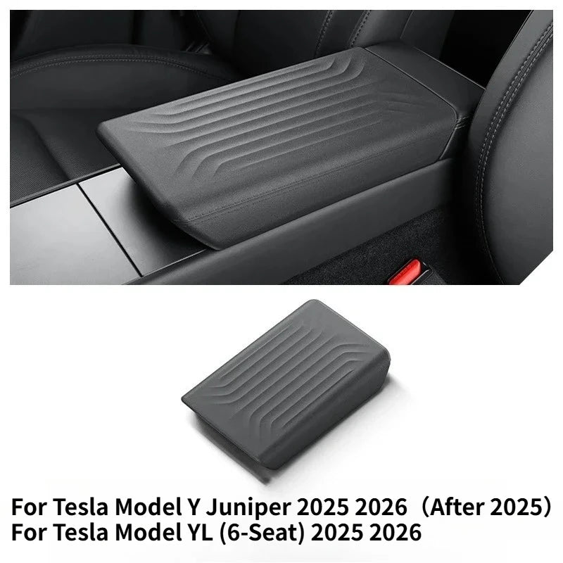 For Tesla Model YL Model Y Juniper 2026 Central Armrest Cover TPE Center Console Lid Protector Box Case Interior Accessories