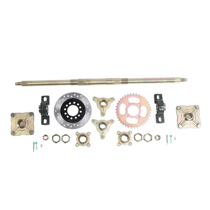 Heavy Duty 740mm Go Kart Rear Axle Kit with 37T Sprocket & Brake Disc for 50-150CC DIY ATVs Quads Drift Trikes