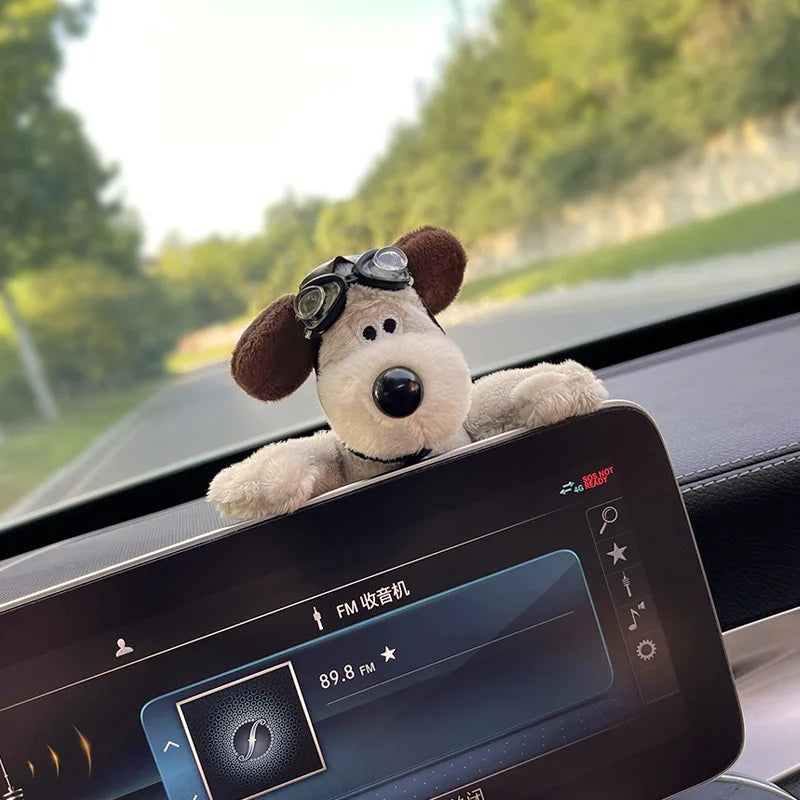 Cute Puppy Rearview Mirror Ornament, Lying Doll, Car Decoration, Central Control Screen Car Doll, Interior Accessories for Women