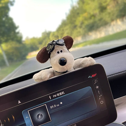 Cute Puppy Rearview Mirror Ornament, Lying Doll, Car Decoration, Central Control Screen Car Doll, Interior Accessories for Women