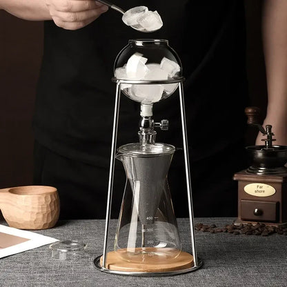 Bracket Ice Drip Coffee Maker Drip Filter Ice Tea Cold Brew Pot Set High Borosilicate Glass Hand Brew Coffee Maker