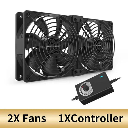120mm 3000RPM Fan Cooling with Controller 12cm 12V 220V Btc Machine Chassis Workstation Cabinet Radiator Server Fan
