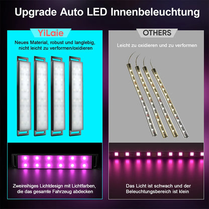 Universal Neon Car Ambient Light RGB LED Foot Strip with APP Control off Road 4x4 SUV Interior Atmosphere Light Auto Decorative