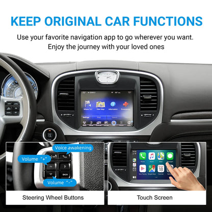 Wireless CarPlay Android Auto Retrofit Kit Decoder Box For Chrysler 300 Series 2011 2012 2013 2014 2015 2016