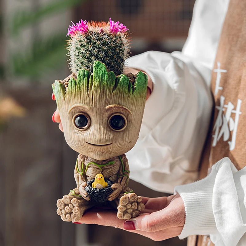 Home Decoration Groot Planter Flower Pots For Indoor Flowers Pot Tree Man Ornaments Anime Figure Statue Art Crafts Kid Men Gifts