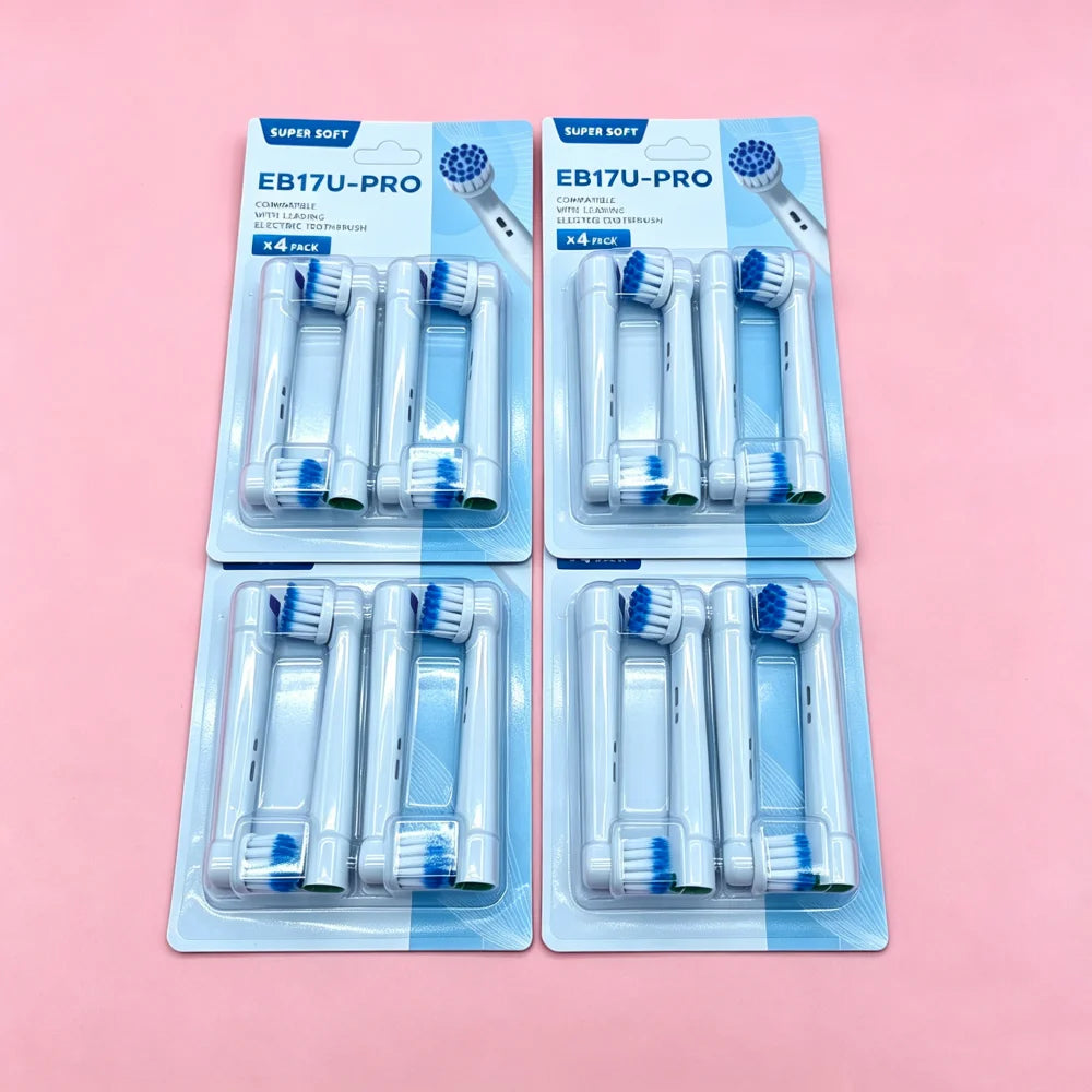 EB17U-PRO Wholesale 4/8/16pcs Set/lot Electric Toothbrush Head For Oral B PRO 6000 500 Sensitive Replacement Brush Heads D18