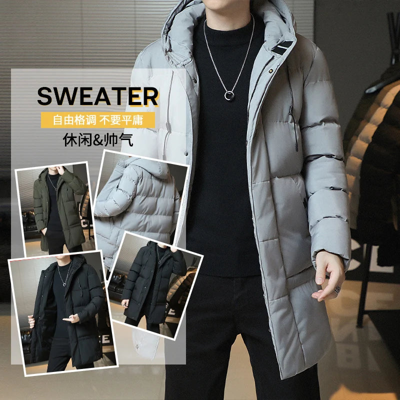 Winter Snow Overcoat -30 Degrees Winter Hot Thicken Men's Down Jackets New Warm Parka Men Women Casual White Duck Down Coat