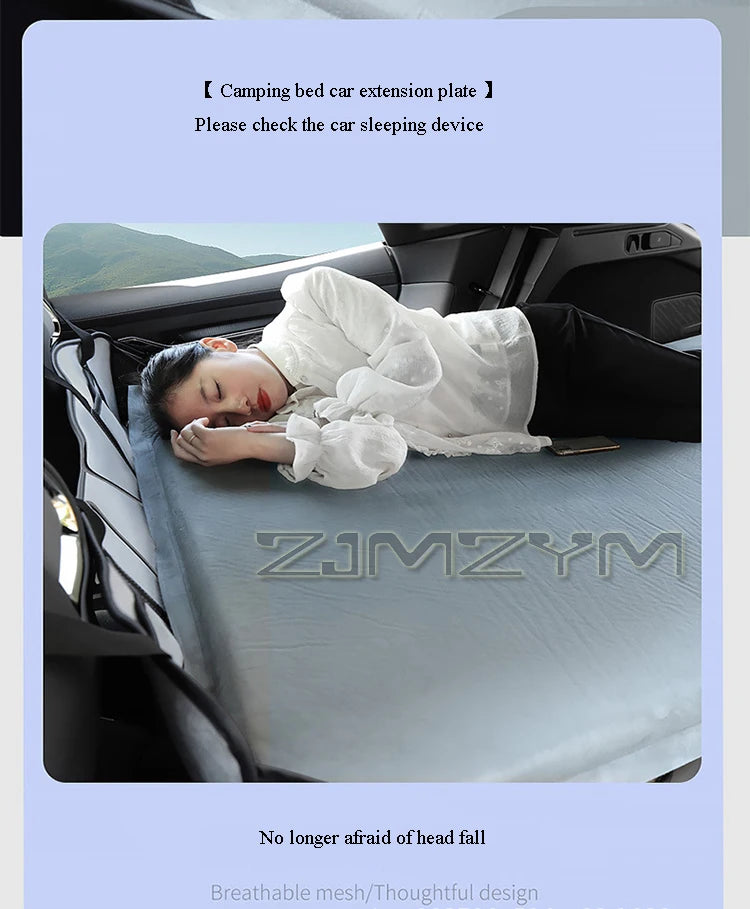 Car Travel Bed SUV Rear Seat Sleeping Mat Non-Inflatable Camping Mattress Extension Board With Special Head Block Folding Pad