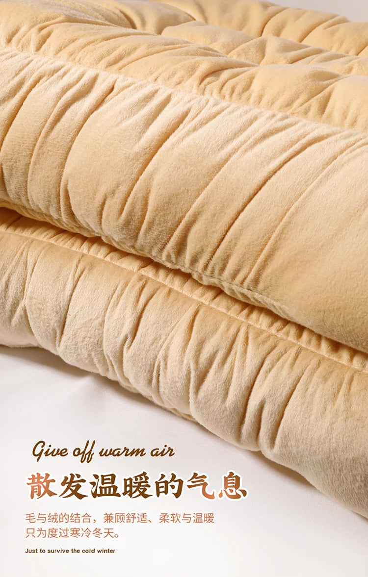 Plush Down Car Seat Cushion Winter Plush Single Seat Thickened Plush Winter Warm and Cold proof Five Seat Non shedding Hair