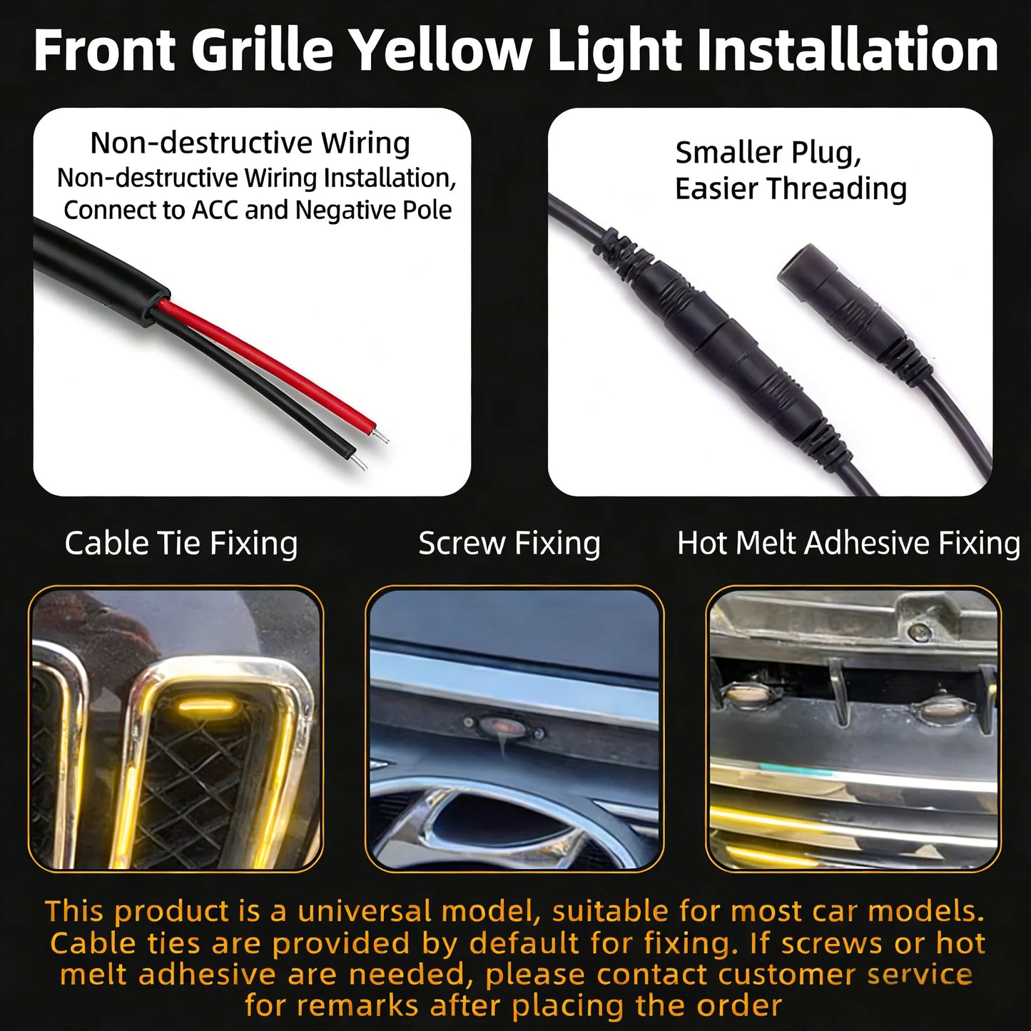 4Pcs 6Pcs Front Grille LED Lights For Mitsubishi Pajero Montero Sport  Outlander Amber DRL Daytime Running Warning Lamps