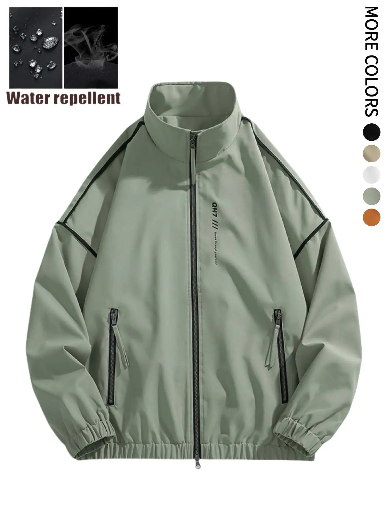 Men's Jacket, Casual Sports Jacket, Multi-Zip Pocket Jacket, High-Quality Windproof, Waterproof, Wear-Resistant and Breathable Fabric, Casual, Outdoor, Hiking, Mountaineering, Camping, Multi-Scenario Use, Men's Loose Jacket