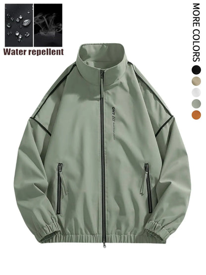 Men's Jacket, Casual Sports Jacket, Multi-Zip Pocket Jacket, High-Quality Windproof, Waterproof, Wear-Resistant and Breathable Fabric, Casual, Outdoor, Hiking, Mountaineering, Camping, Multi-Scenario Use, Men's Loose Jacket