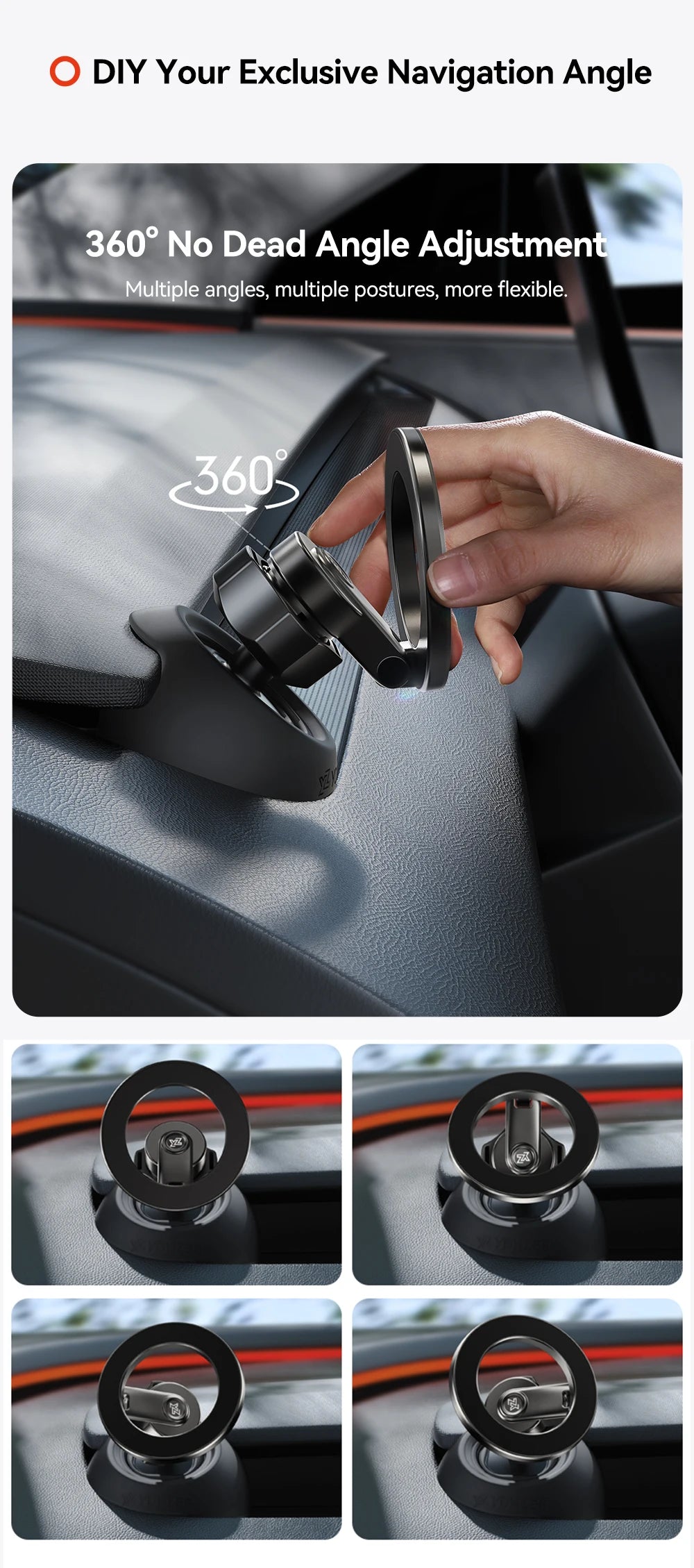 YZ For Tesla Model 3 Y Highland Juniper Strong Magnetic Phone Holder for iPhone 16 15 14 Pro Max Samsung phones Air Outlet Base