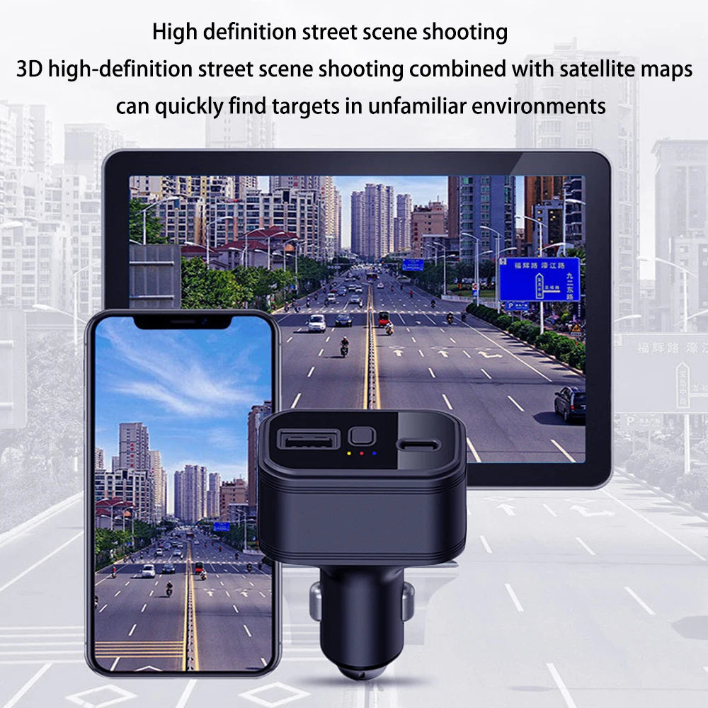 4G Car Tracker Mini GPS Tracker 4G Car Charger Type-C Smart GPS Locator Multi-Alarms Free Web&APP Tracking Device