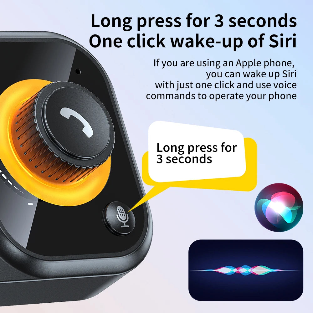 Bluetooth 5.4 Sun Visor Clip Handsfree Car Kit Wireless Audio Receiver MP3 Music Player Speakerphone with Button Support Siri