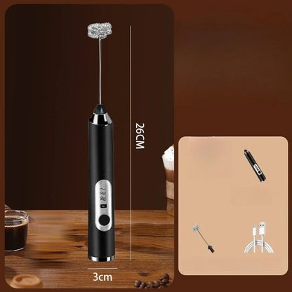Electric Milk Frother Handheld Whisks Mini Wireless USB Rechargeable Powerful Convenience Coffee Milk Whipping Kitchen
