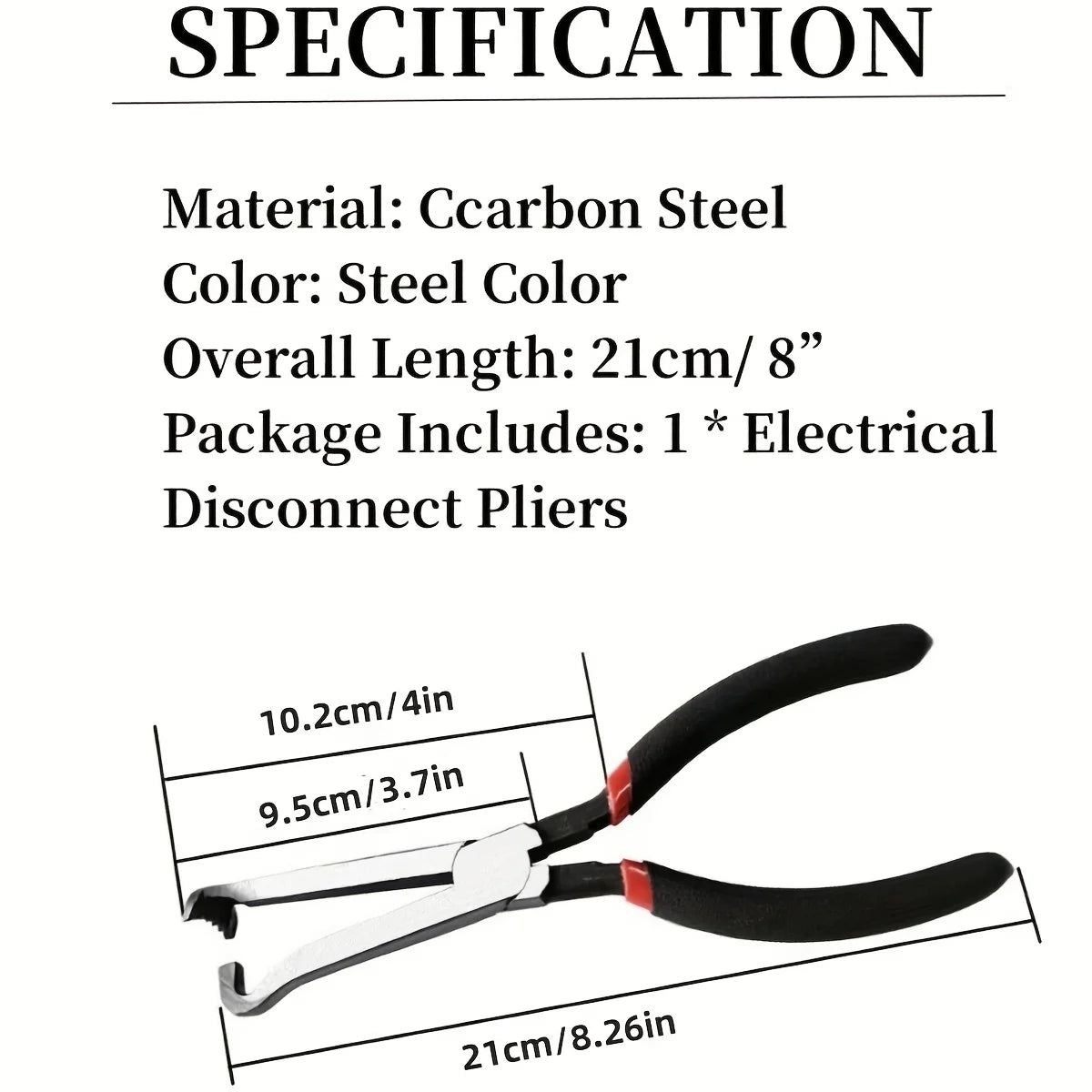 2pcs Electrical Disconnect Pliers, Fuel Line Gasoline Hose Clamp Pliers, Automotive Hose Disconnect Tool for Push-Piece Plugs