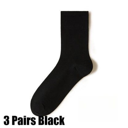 3/6PairsMen's Silk Socks Summer Thin Crew Socks Ultra Thin Antibacterial Deodorant Sweat Wicking Breathable Solid Seamless