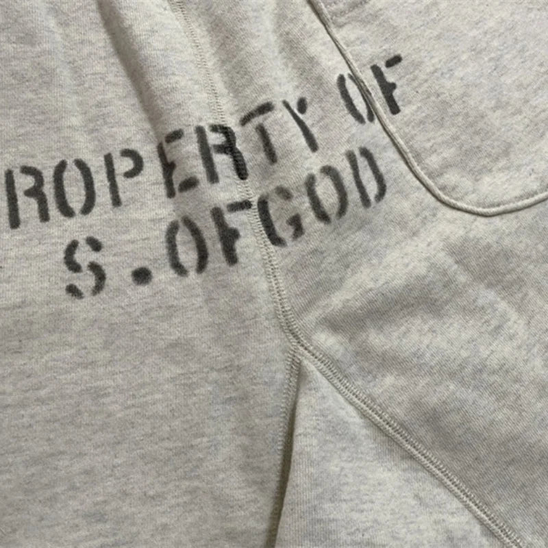 Summer Washed Sain Letters Printed Street Casual Shorts Men Women High Quality 1:1 Drawstring Breeches Sweatpants