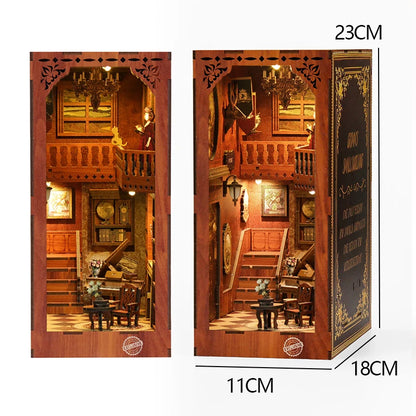 DIY Book Nook Wooden Dollhouse Furniture Light Kit Doll House Casa Miniature Accessories Handmade Wooden Toys Birthday Gifts