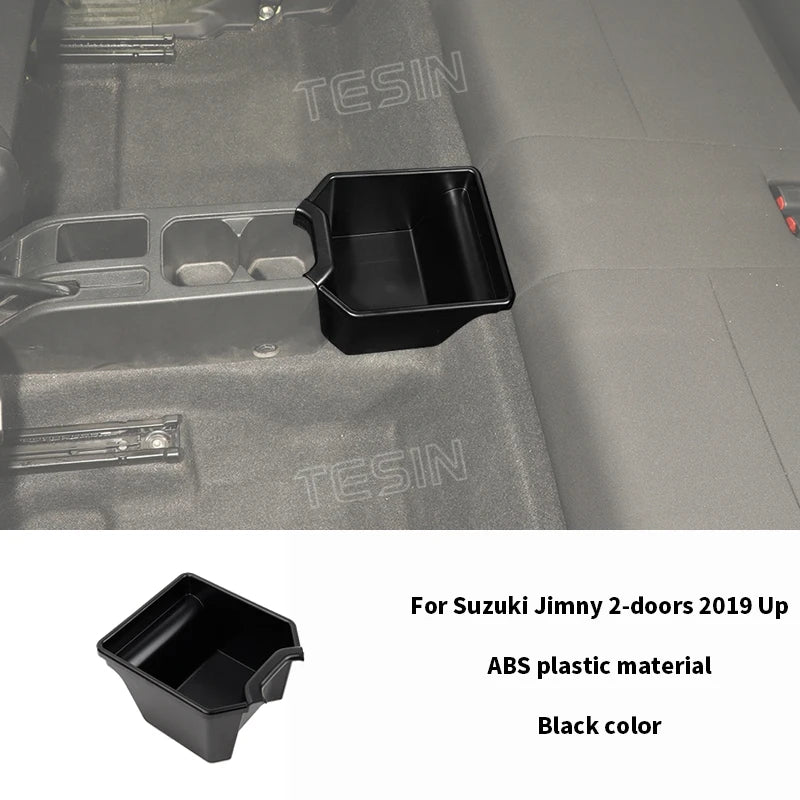 TESIN Car Rear Center Storage Box Organizer for Suzuki Jimny JB74 2/4 Door 2019 2020 2021 2022 2023 2024 Up Interior Accessories