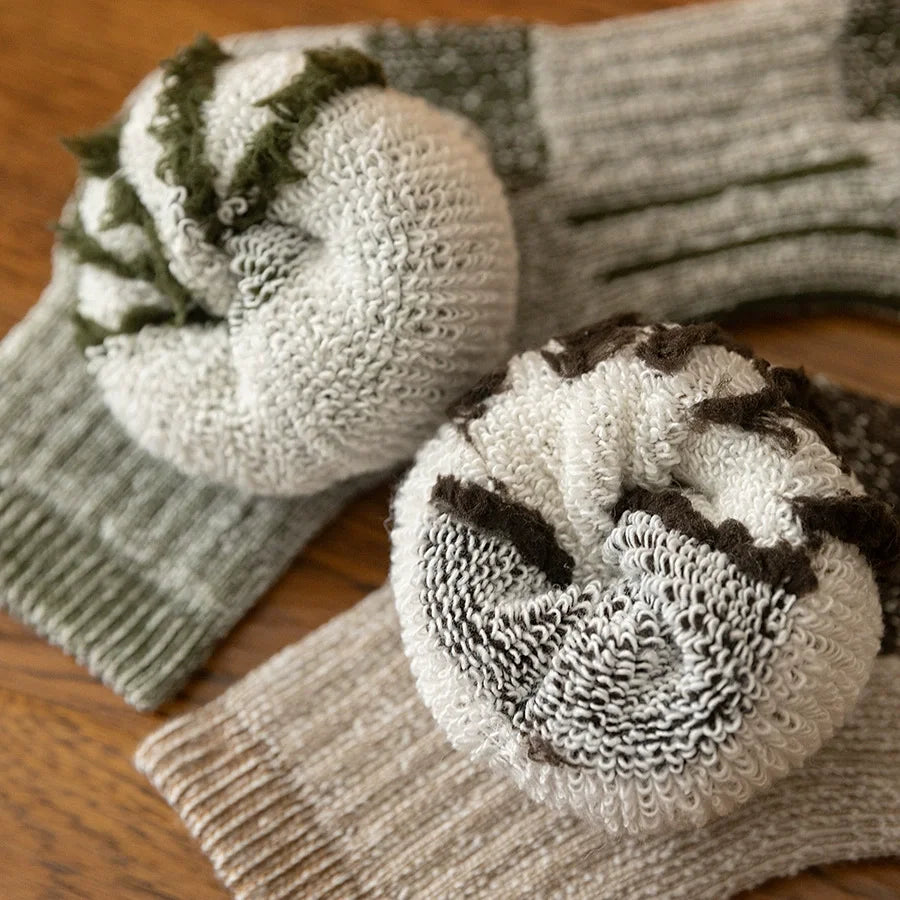 Merino Wool Socks For Men Women Fleece Thicken sock Woolen Thermal Warm Hiking Cushion Crew Sports Socks Moisture Wicking