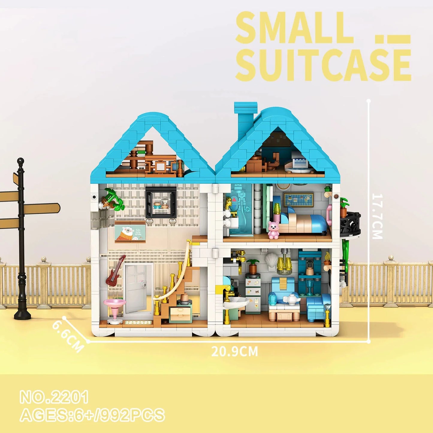 Secret Box Streetscape Mini Diamond Building Block Villa Art Studio Room Circus Building Brick City Street View Creative Toy